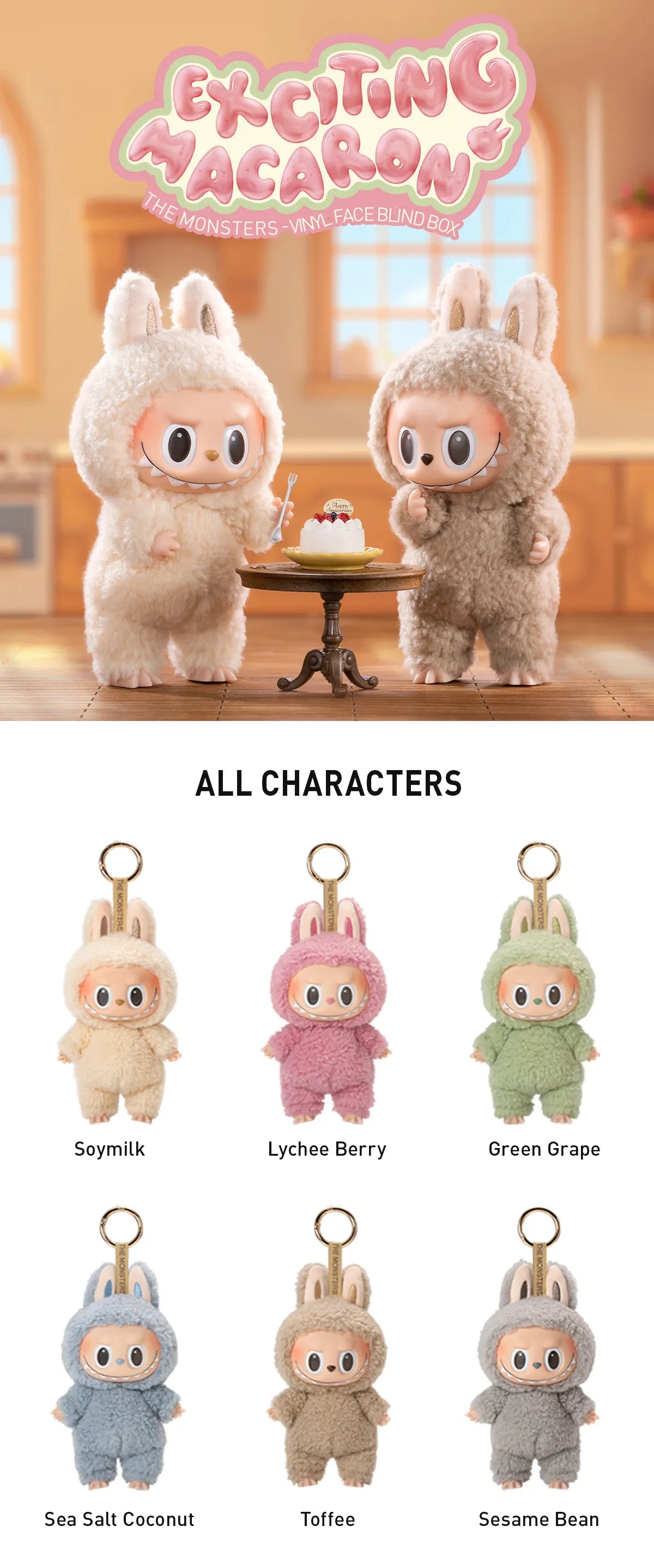 The Monsters - Exciting Macaron Vinyl Face Blind Box.