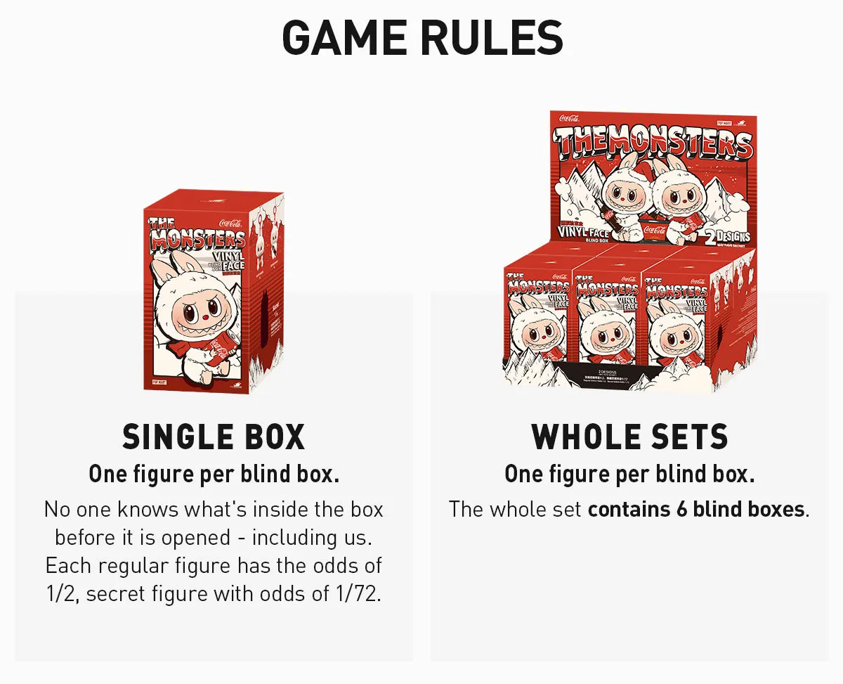 The Monsters CoCa Cola Vinyl Face Blind Box 2 Designs