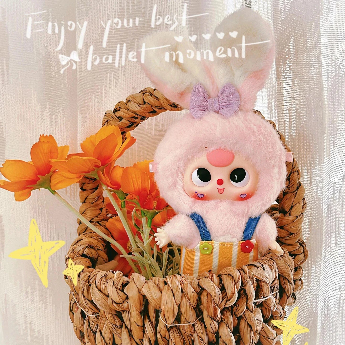 Baby Three Macaron Cute Bunny Series Plush Dolls, Blind Box