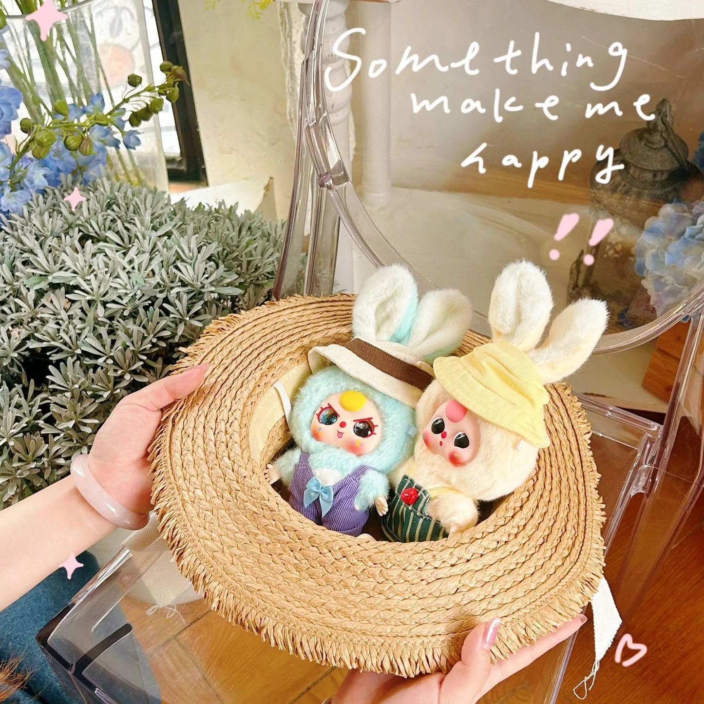Baby Three Macaron Cute Bunny Series Plush Dolls, Blind Box