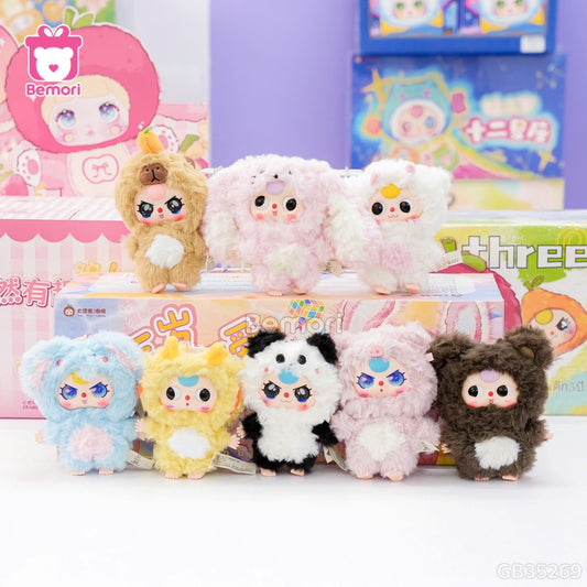 Baby Three V3 Mini Cute Series Plush Dolls, Blind Box